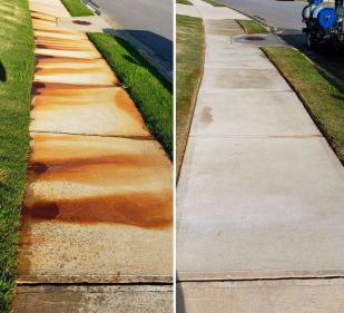 Before & After Sidewalk Pressure Washing in Birmingham, AL (2)